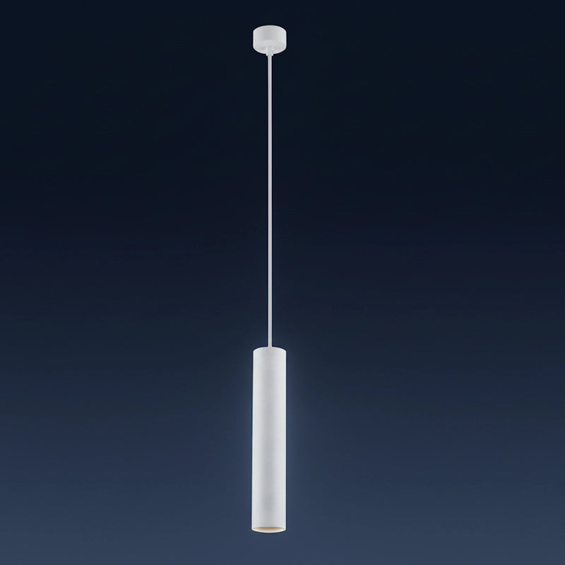 lampadario fluke a sospensione tubolare 30 cm in metallo bianco
