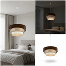 lampadario in tessuto marrone sabbia e bianco per soggiorno sala da pranzo cucina e camera da letto