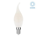 Lampadina LED E14 a fiamma ricurva, luce fredda 6500K