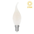 Lampadina LED E14 Soffio di Vento con vetro opale, luce calda 2700K