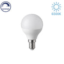 Lampadina LED attacco E14 forma a sfera 6W luce fredda 6500K dimmerabile