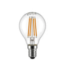 Lampadina LED E14 a Sfera G45 4W a Filamento in Vetro Trasparente – 2700K, 4000K o 6500K