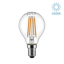 Lampadina LED E14 a Sfera G45 4W a Filamento in Vetro Trasparente – 2700K, 4000K o 6500K