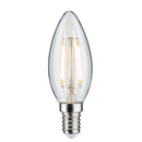 Lampadina LED a filamento forma candela E14 24V 2W 160 lumen 3000K trasparente per sistema Plug Shine