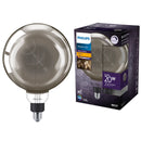 Maxi lampadina LED a filamento fumé G200 E27 dimmerabile 200 lumen per illuminazione decorativa vintage.