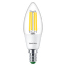 Lampadina Philips E14 oliva trasparente LED Ultra Efficient Eye Comfort 2,3W 485 lumen 4000K classe energetica A.