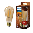 Lampadina LED forma a goccia ambra a filamento decorativa vintage con attacco E27