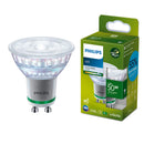 Lampadina LED Philips Ultra Efficient GU10 2,1W 375 lumen luce naturale 4000K con tecnologia Eye Comfort e lunga durata.
