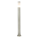 Lampioncino alto in acciaio inox satinato con diffusore bianco opale