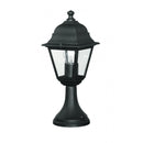 Lampioncino basso stile classico con lanterna in alluminio nera quadrata classica E27 IP44