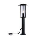 lampioncino Classic Plug & Shine IP44 antracite con vetro trasparente per vialetti e giardino