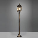 lampioncino in alluminio nero con effetto antichizzato oro e design a mosaico con vetri trasparenti stile classico