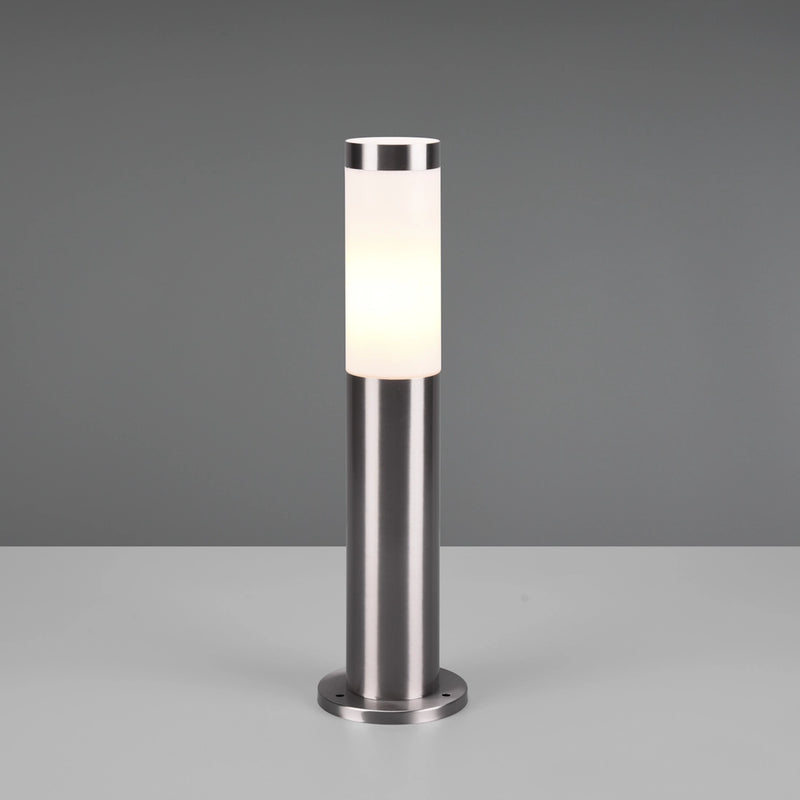 Lampioncino da giardino moderno inox satinato IP44 E27 45 cm