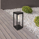 lampioncino Candela nero moderno H35 cm IP44 per giardino