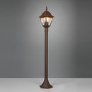 Lampioncino da giardino corten 100 cm IP44 E27 lanterna quadrata stile rustico