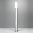 Lampioncino da esterno moderno inox satinato 80 cm IP44 E27