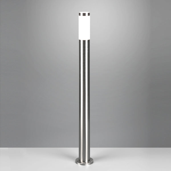 Lampioncino da esterno moderno inox satinato 80 cm IP44 E27