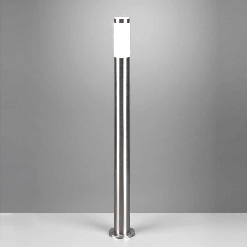 Lampioncino da esterno moderno inox satinato 80 cm IP44 E27