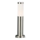 Lampioncino da esterno Boston in acciaio inox satinato alto 45 cm