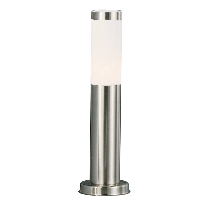 Lampioncino da esterno Boston in acciaio inox satinato alto 45 cm