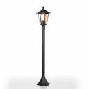 lampioncino da esterno altezza 100cm stile classico con lanterna esagonale e vetri trasparenti