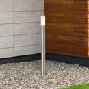 Lampioncino da esterno Boston alto 110 cm in acciaio inox satinato
