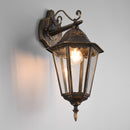 Lanterna da parete Brianza nera oro E27 51 cm classica per ingressi e terrazzi