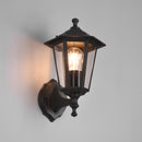 Lanterna da parete nera E27 51 cm per ingressi e terrazzi