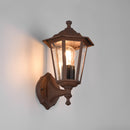 Pienza Lanterna da parete ruggine antichizzata E27 51 cm per ingressi e terrazzi