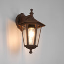 Lanterna da parete ruggine antichizzata E27 51 cm per ingressi e terrazzi