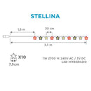 Stellina | Ghirlanda luminosa colorata | Newgarden