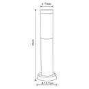 Paletto da esterno moderno Boston alto 45 cm per lampadina E27