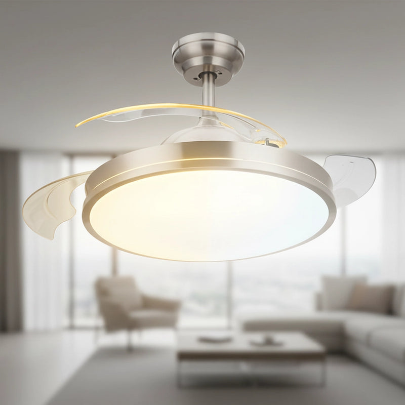 Philips Atlas ventilatore da soffitto LED 28+35W pale retrattili trasparenti EyeComfort