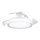 Ventilatore da soffitto con Illuminazione LED e pale retrattili per ambienti moderni, soggiorno e camera da letto