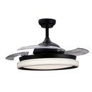 Philips Bliss ventilatore da soffitto LED 28+35W nero con pale retrattili trasparenti
