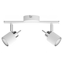 Faretto Meranti bianco a 2 luci da soffitto o parete con spot orientabili