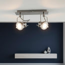 Plafoniera da soffitto con 2 faretti orientabili adatti ad interni con arredi moderni