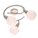 Plafoniera a 3 luci Elliott con lampadine LED E14 incluse e sostituibili, luce calda 3000K per interni