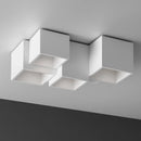 plafoniera in gesso verniciabile 37 cm con 5 attacchi GU10 da soffitto