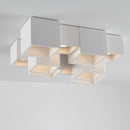 Plafoniera in gesso a 5 luci modulabile con altre lampade della stessa serie per ottenere forme particolari e dimensioni maggiori