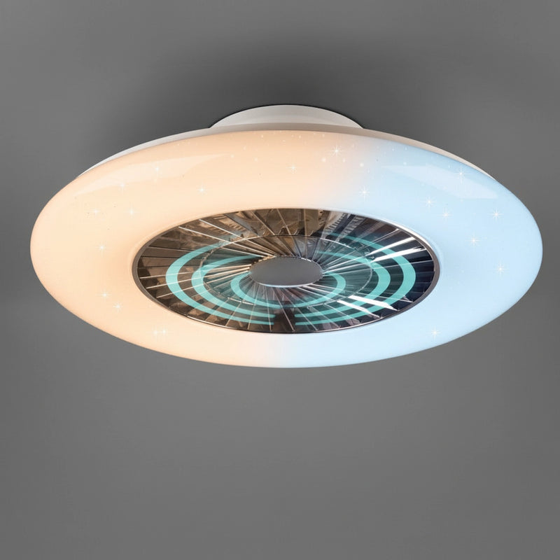 Plafoniera LED CCT 2700-6500k con Ventilatore integrato e telecomando multifunzione