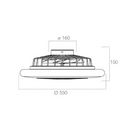 plafoniera ventilatore per appartamenti e ambienti hospitality con gestione rapida da telecomando e luce potente 5500lm