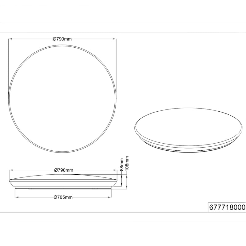 Nagano 677718000 | Plafoniera LED Moderna | Trio Lighting