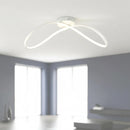 Plafoniera LED Moderna Forever Bianca 45W Design Curvo 70 cm Luce Naturale 4500K IP20