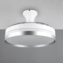 Lampada da soffitto moderna con ventilatore, LED 4050 lumen, luce regolabile e modalità notturna.