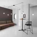 plafoniera moderna habitat a 6 luci in metallo nero 