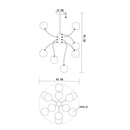 plafoniera decorativa riha in metallo nero e vetro fume per soggiorno e camera