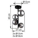 plafoniera led riha ip20 per illuminazione da interno di soggiorno e camera