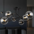 plafoniera moderna rotonda diametro 65 centimetri con design intrecciato nero