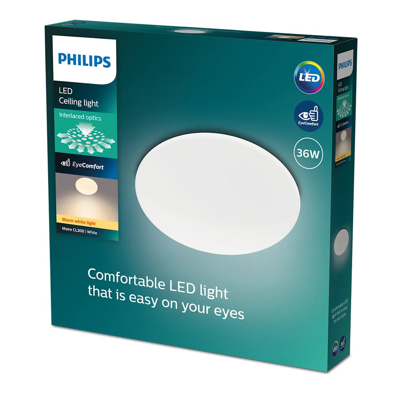 Plafoniera Philips Moire LED 36W 49 cm luce calda 2700K